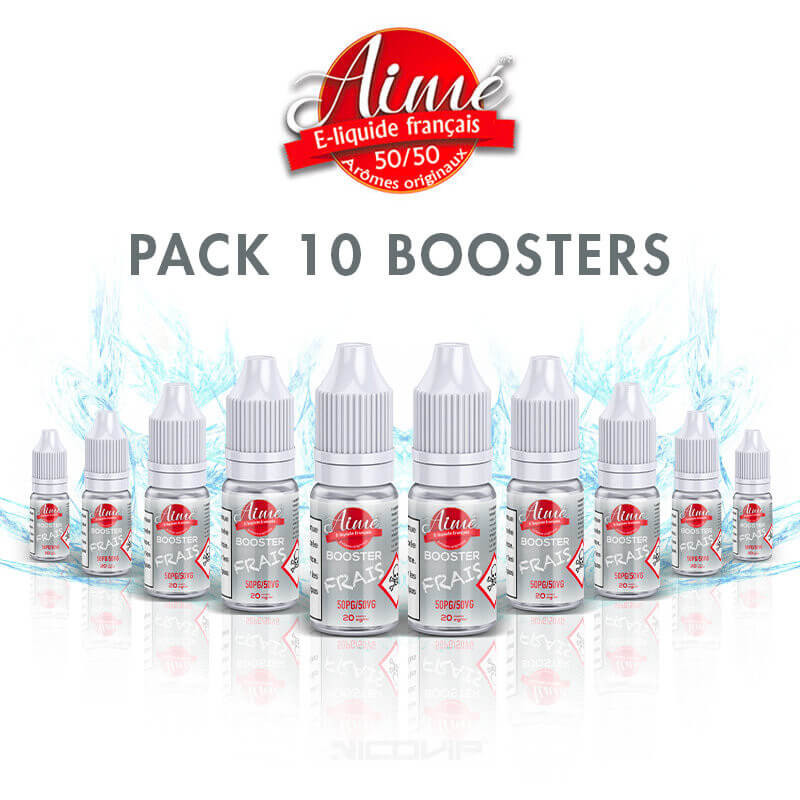 Pack 10 boosters de nicotine frais Aimé 50/50