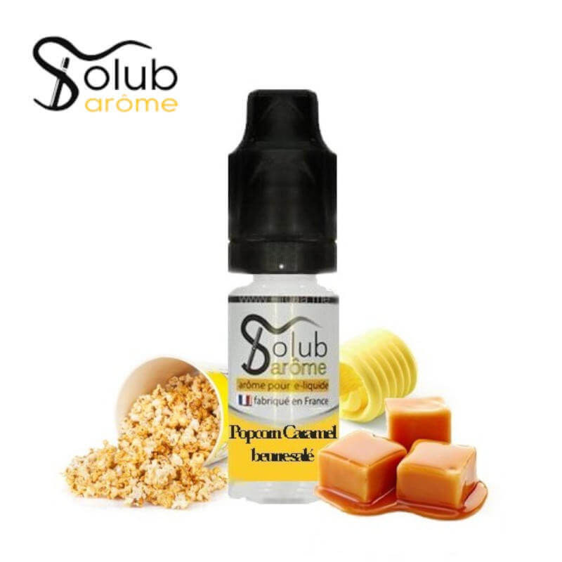 Arôme Popcorn Caramel au Beurre Salé Solubarome 10ml