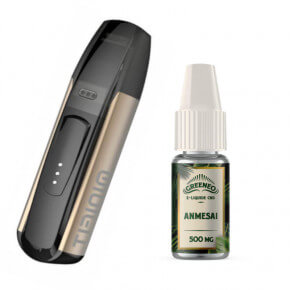 Kit CBD Minifit Justfog + Anmesai Greeneo 10ml - Bronze