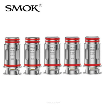 Pack 5 résistances RPM 3 Meshed Smok - 0.15 Ohm