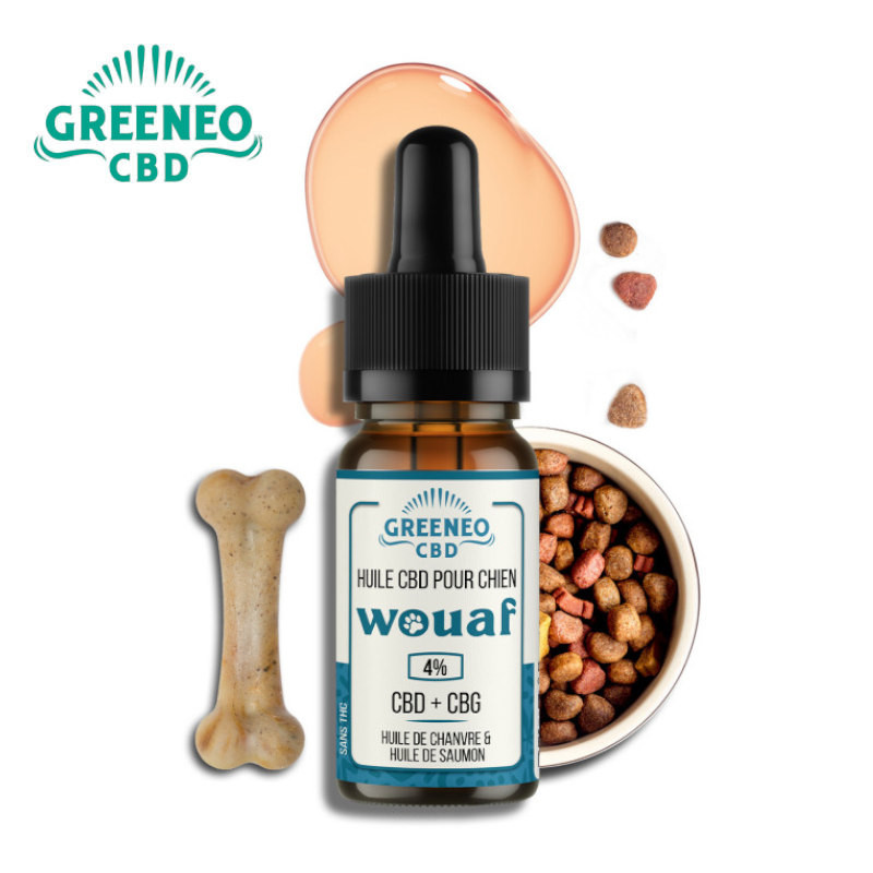 Wouaf Huile CBD+CBG pour chien Greeneo 10ml