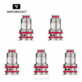 Pack de 5 résistances GTX Vaporesso - GTX Mesh 0,4 ohm