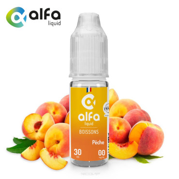 E-liquide Pêche Alfaliquid 10ml - Sans nicotine