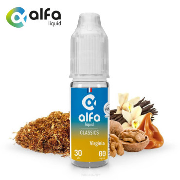 E-liquide Virginia Alfaliquid 10ml - Sans nicotine