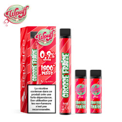 Kit Puff Wpuff 1800 1 Batterie + 3 Pods Grosse Fraise Liquideo