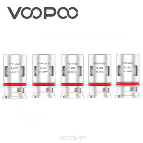 5 Résistances PnP Voopoo - PnP~VM3 0,45 ohm