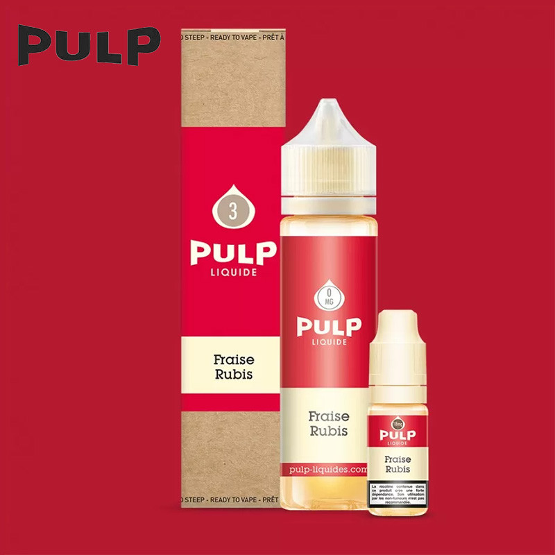 e-liquide fraise rubis pulp 60ml 3mg