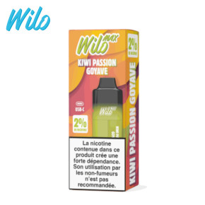 1 Batterie + Pod + Fiole Kiwi Passion Goyave Wilo Max 12ml avec nicotine