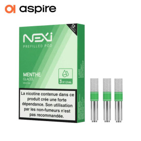 3 Cartouches Nexi One Menthe Glacée 1,2ml Aspire avec nicotine