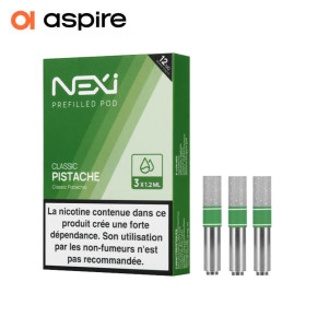 3 Cartouches Nexi One Classic Pistache 1,2ml Aspire avec nicotine