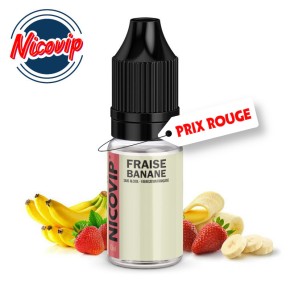 Prix Rouge e-liquide Fraise Banane Nicovip 10ml