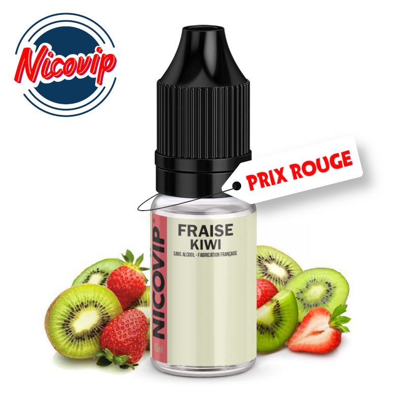 Prix Rouge e-liquide Fraise Kiwi Nicovip 10ml