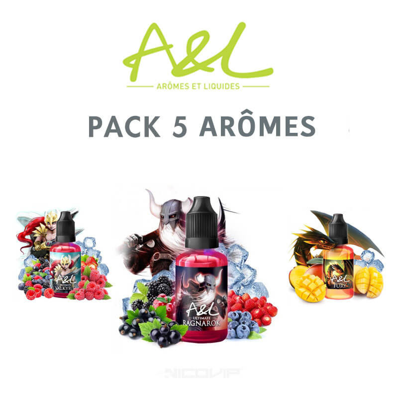 Pack 5 arômes A&L 30 ml