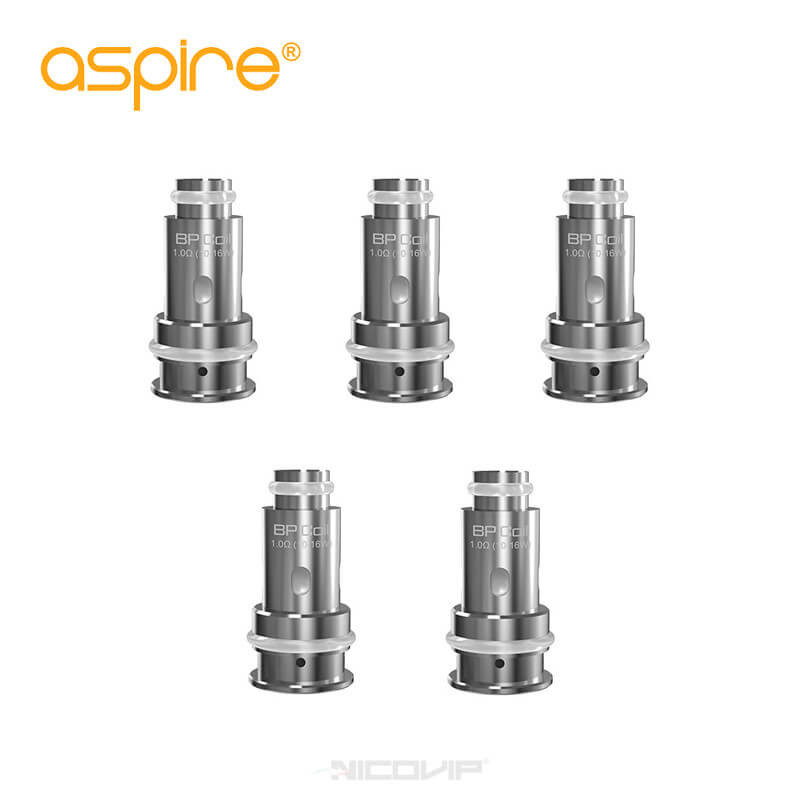 Pack 5 résistances BP Coil Aspire - BP 1.0 ohm