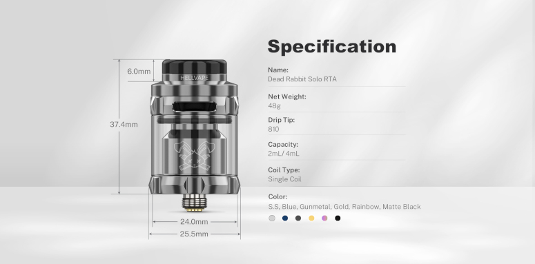 Dead Rabbit Solo RTA Hellvape caractéristiques