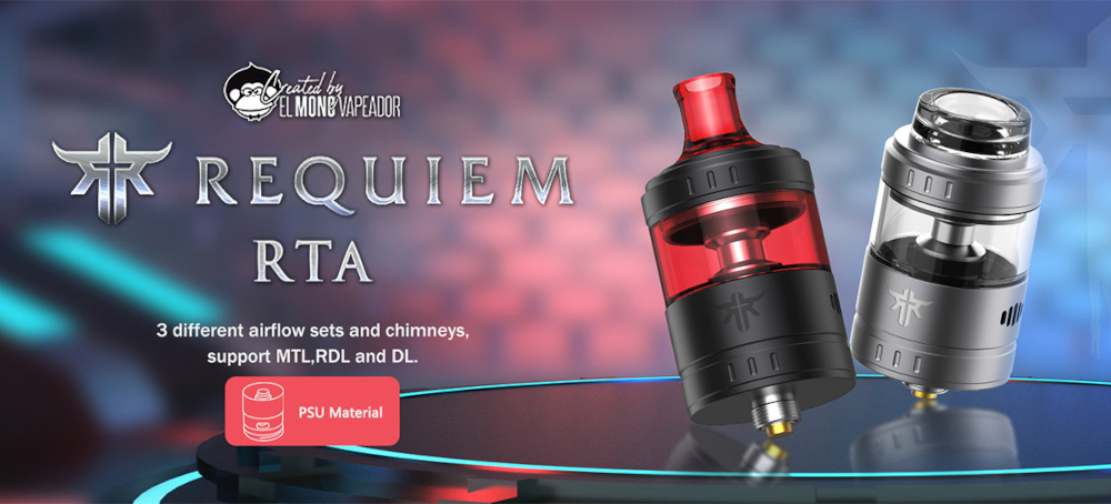 Atomiseur Requiem RTA Vandy Vape 24mm présentation