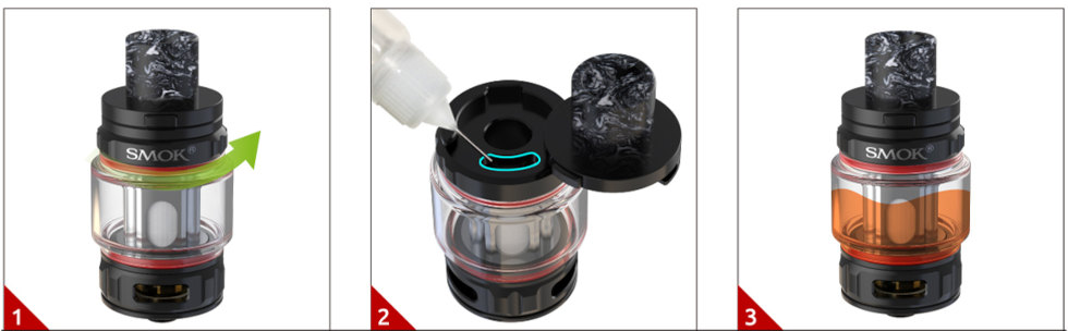 Clearomiseur TFV18 28mm Smok top cap