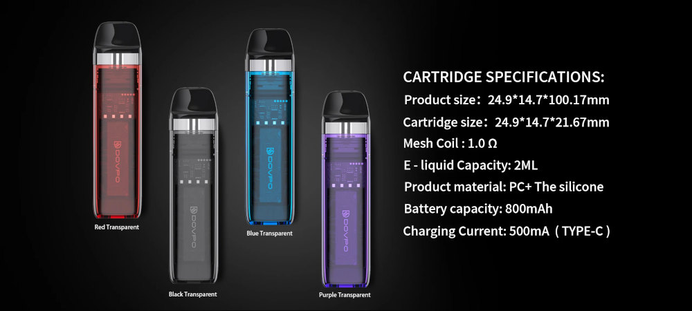 Kit Limpid 800mAh Dovpo caractéristiques