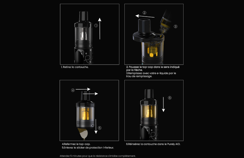 Kit Pod Purely Aio Fumytech remplissage