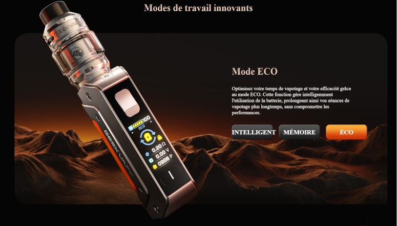 Kit Aegis Solo 3 100W Geekvape modes