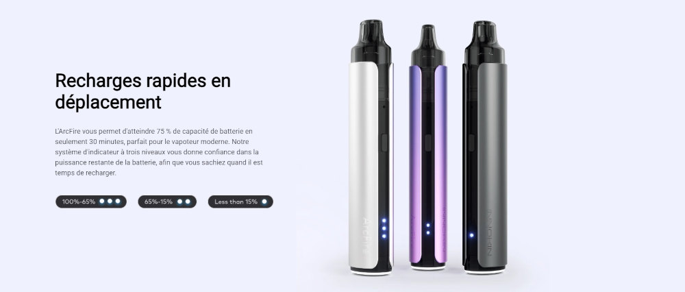 Kit Pod ArcFire Starter 650mAh Innokin rechargement