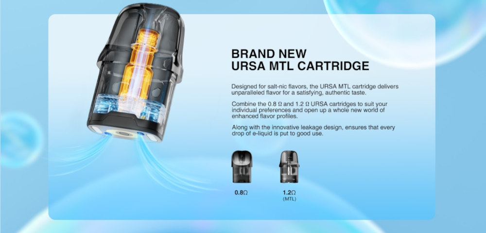 Kit Ursa Nano Air 800mAh Lost Vape cartouches