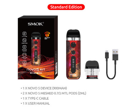 contenu du kit novo 5 Smoktech