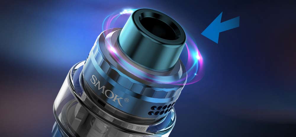 Airflow et drip tip du clearomiseur T-Air Subtank Smok