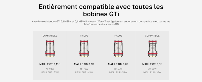 résistances compatibles avec le kit Gen Max