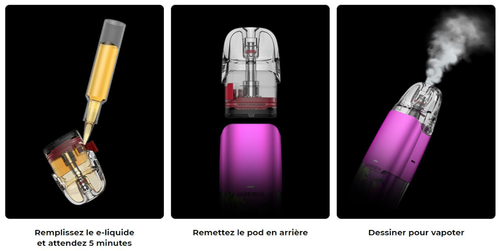 Kit Pod Luxe Q2 SE 1000mAh Vaporesso remplissage