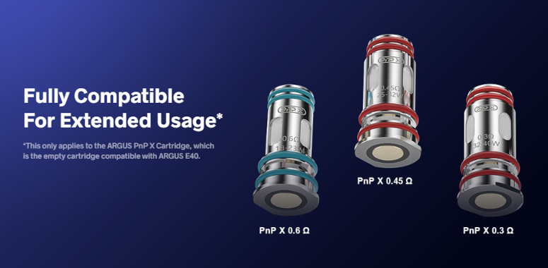 Kit Pod Argus E40 1800mAh Voopoo résistances