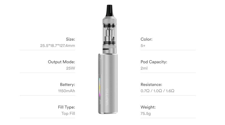 Kit Cosmo 2 Plus Vaptio Fiche Technique