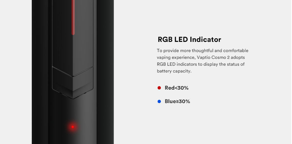 Kit Cosmo 2 2000mAh Vaptio led indicator